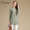 2017 High Quality Autumn Crew Neck 100% Italy Merino Wool Women Ladies Sweater